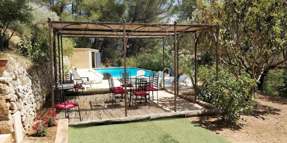 Villa Cigalons En Pleine Pinede Avec Piscine Chauffee De Mai A Septembre Auriol Exterior foto